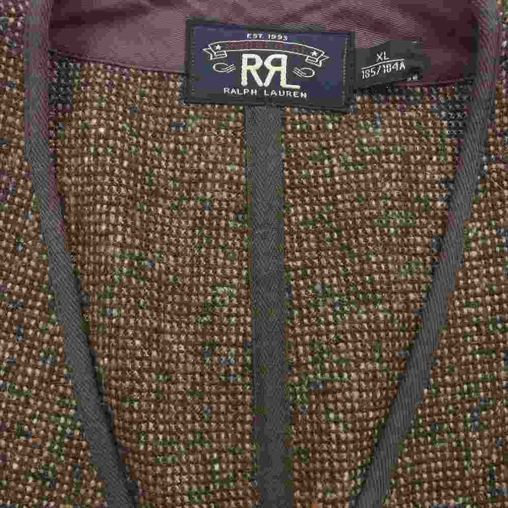 RRL ダブルアールエル TWEED VEST ツイード ベスト ブラウン系 XL【極上美品】【中古】