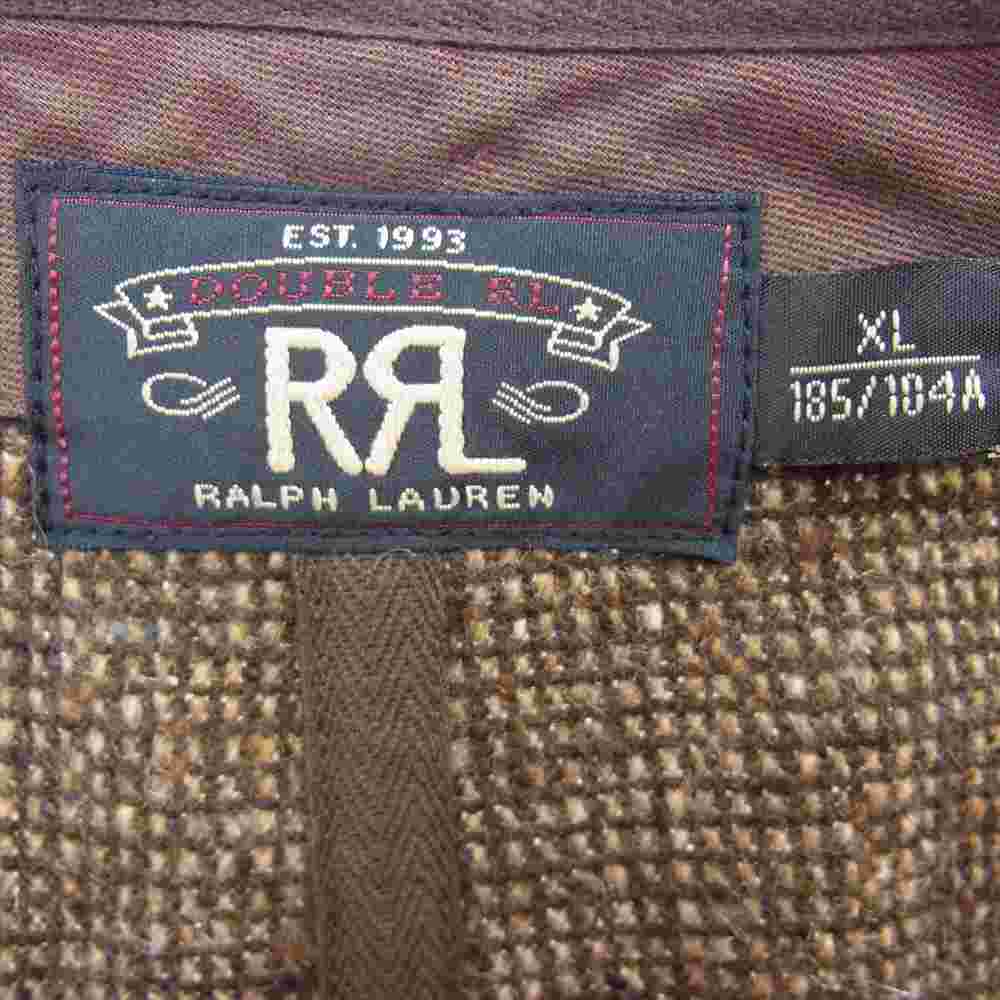 RRL ダブルアールエル TWEED VEST ツイード ベスト ブラウン系 XL【極上美品】【中古】