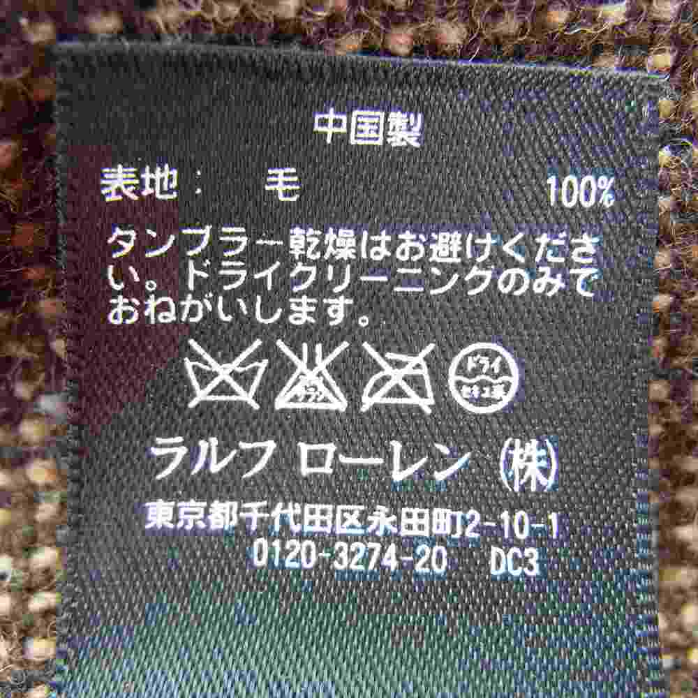 RRL ダブルアールエル TWEED VEST ツイード ベスト ブラウン系 XL【極上美品】【中古】