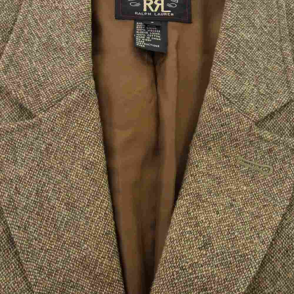 RRL ダブルアールエル TWEED JACKET ツイード ジャケット プリーツ ポケット ブラウン系 S【中古】