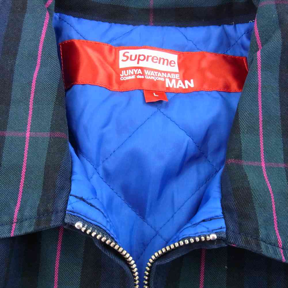 Supreme シュプリーム 21AW × JUNYA WATANABE COMME des GARCONS MAN Printed Work Jacket ジュンヤ ワタナベ ワーク ジャケット グリーン系 ネイビー系 L【極上美品】【中古】