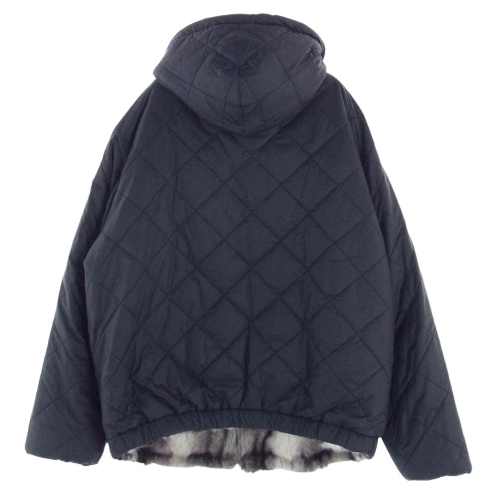 Supreme シュプリーム 20AW Faux Fur Reversible Hooded Jacket フェイクファー リバーシブル フード ジャケット ブラック系【美品】【中古】