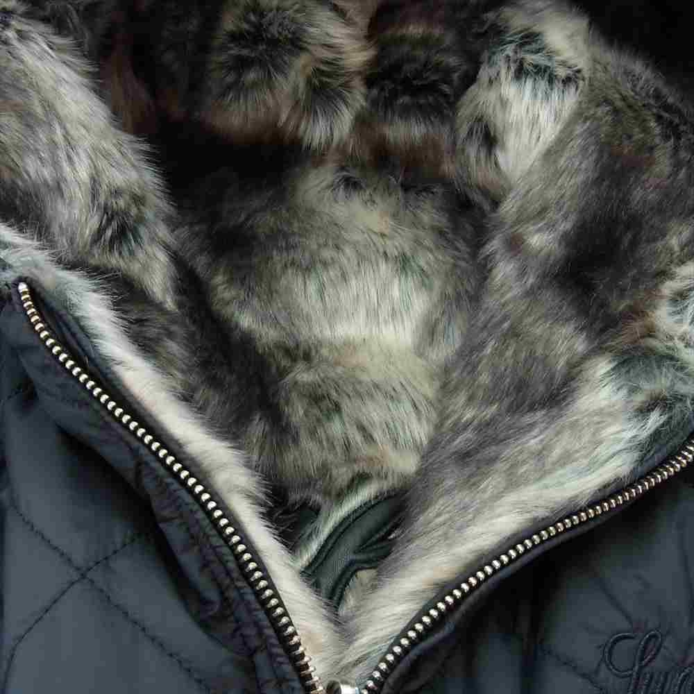 Supreme シュプリーム 20AW Faux Fur Reversible Hooded Jacket フェイクファー リバーシブル フード ジャケット ブラック系【美品】【中古】