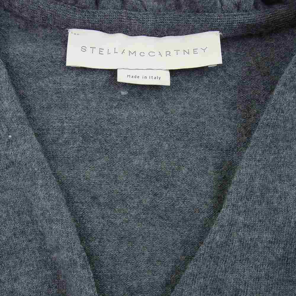 Stella McCartney ステラマッカートニー 444177 S1723 イタリア製 フリル ウール Vネック ニット セーター グレー系 40【中古】