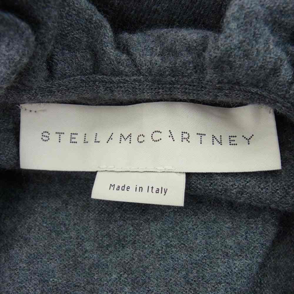 Stella McCartney ステラマッカートニー 444177 S1723 イタリア製 フリル ウール Vネック ニット セーター グレー系 40【中古】