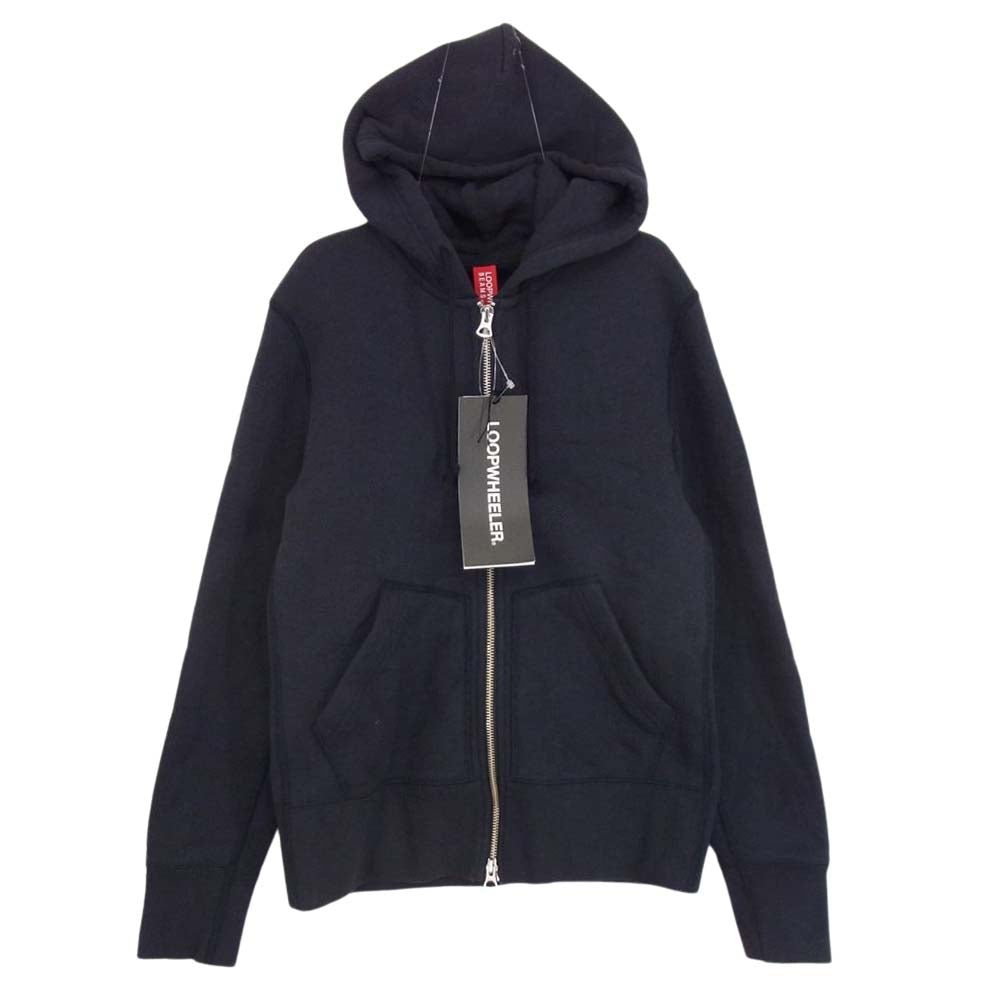 LOOPWHEELER ループウィラー BEAMS ビームス別注 吊裏毛 フルジップ パーカー ネイビー系 S【中古】