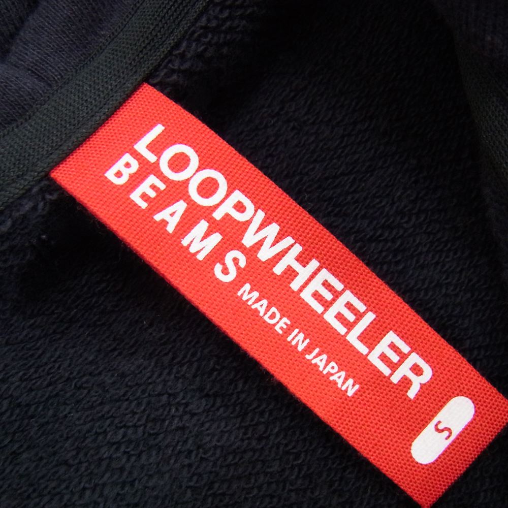 LOOPWHEELER ループウィラー BEAMS ビームス別注 吊裏毛 フルジップ パーカー ネイビー系 S【中古】