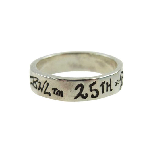 BILL WALL LEATHER ビルウォールレザー R404 ギャランティー付属 25th Anniversary Band Ring 25周年 バンド リング シルバー系 9号【美品】【中古】