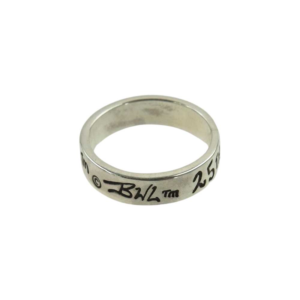 BILL WALL LEATHER ビルウォールレザー R404 ギャランティー付属 25th Anniversary Band Ring 25周年 バンド リング シルバー系 9号【美品】【中古】