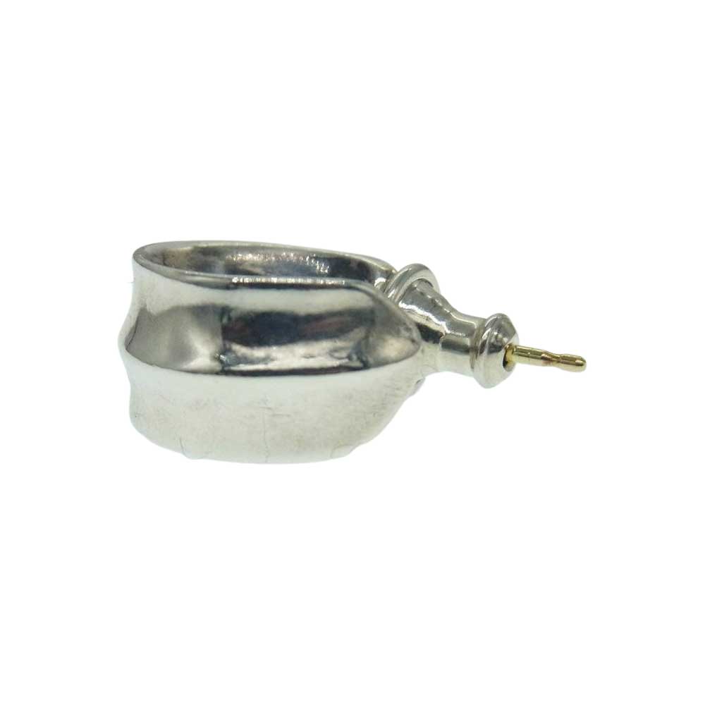 BILL WALL LEATHER ビルウォールレザー E214 ギャランティー付属 B CROWN EARRING Bクラウン フープ ピアス シルバー系【美品】【中古】