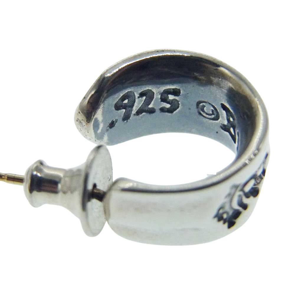 BILL WALL LEATHER ビルウォールレザー E214 ギャランティー付属 B CROWN EARRING Bクラウン フープ ピアス シルバー系【美品】【中古】
