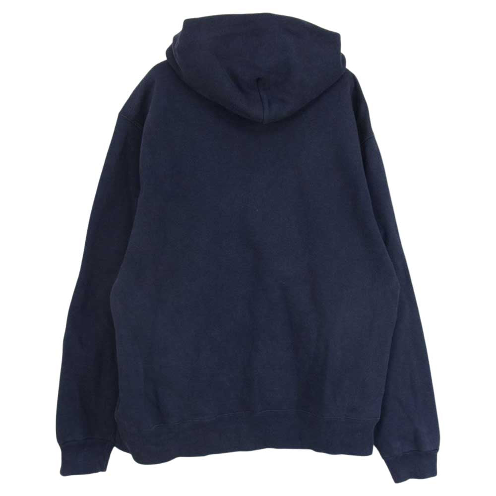 Champion チャンピオン 90s USA製 青タグ 刺繍ロゴ スウェット パーカー  ネイビー系 L【中古】