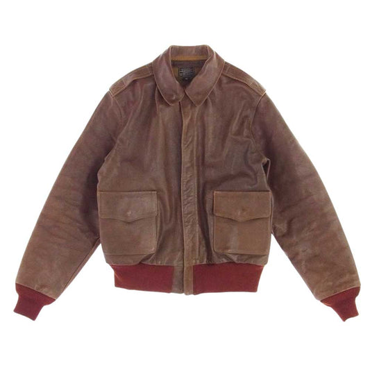 Buzz Rickson's バズリクソンズ 30H1415 TYPE A-2 フライト レザー ジャケット 赤リブ ITALY Horsehide ホースハイド ブラウン系 40【中古】