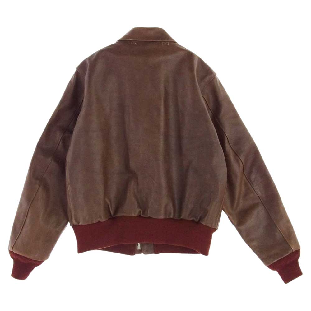 Buzz Rickson's バズリクソンズ 30H1415 TYPE A-2 フライト レザー ジャケット 赤リブ ITALY Horsehide ホースハイド ブラウン系 40【中古】