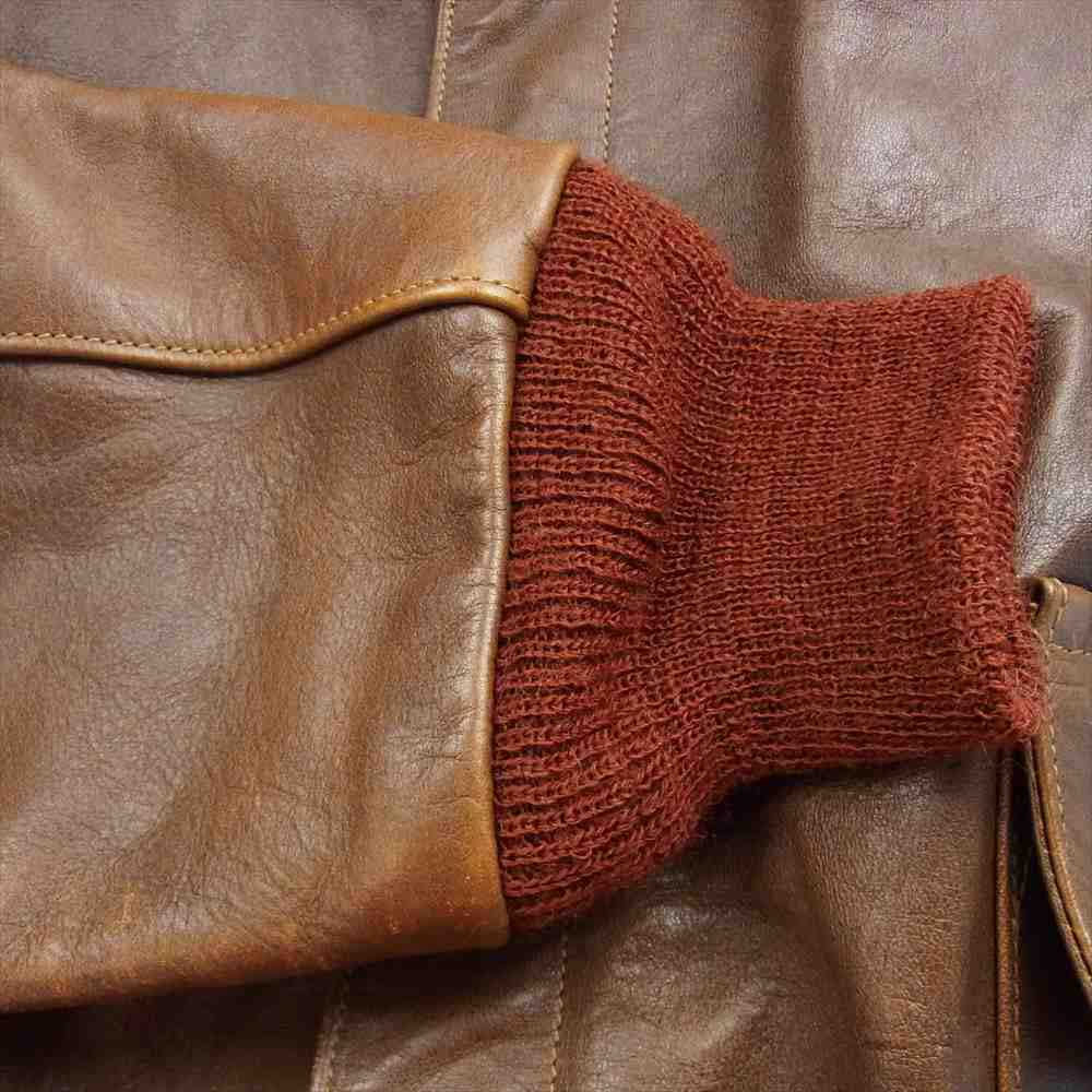 Buzz Rickson's バズリクソンズ 30H1415 TYPE A-2 フライト レザー ジャケット 赤リブ ITALY Horsehide ホースハイド ブラウン系 40【中古】