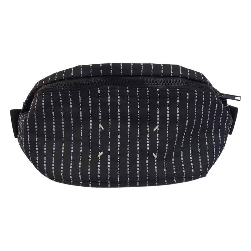 MAISON MARGIELA メゾンマルジェラ 20AW S55WB0010 P3533 T8013 11ライン 20AW S55WB0010 ロゴ ピンストライプ ボディ バムバッグ ブラック系【中古】