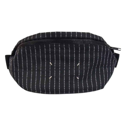 MAISON MARGIELA メゾンマルジェラ 20AW S55WB0010 P3533 T8013 11ライン 20AW S55WB0010 ロゴ ピンストライプ ボディ バムバッグ ブラック系【中古】