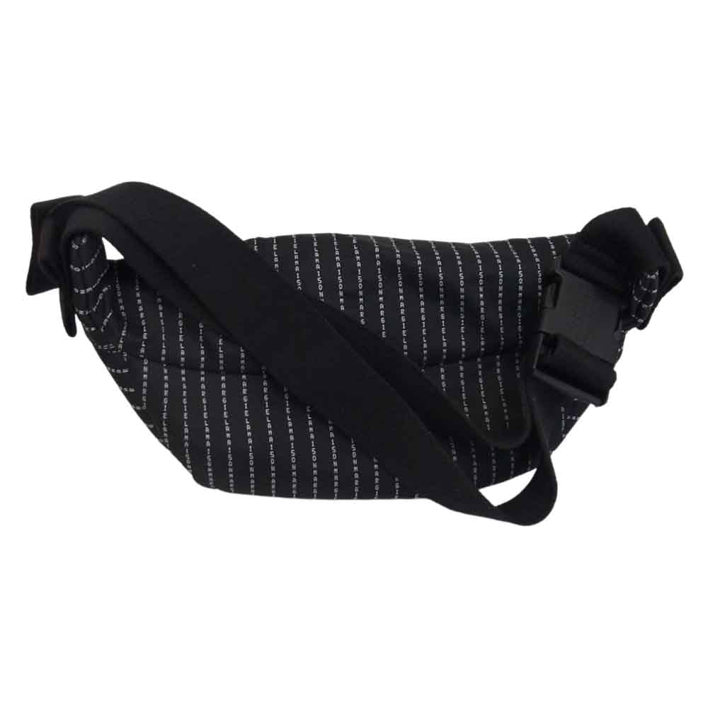 MAISON MARGIELA メゾンマルジェラ 20AW S55WB0010 P3533 T8013 11ライン 20AW S55WB0010 ロゴ ピンストライプ ボディ バムバッグ ブラック系【中古】