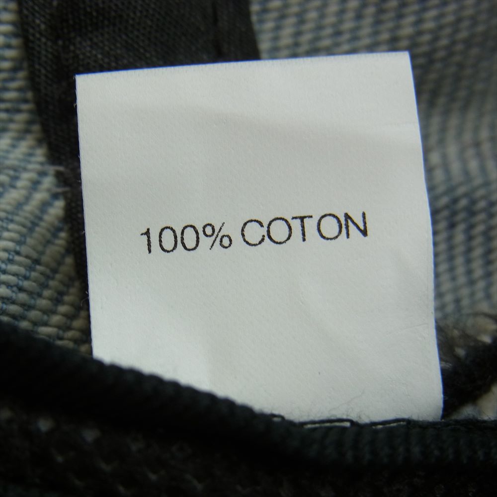 Supreme シュプリーム 20AW  Logo Stripe Jacquard Denim Crusher ロゴ ストライプ ジャックアード デニム クラッシャー ハット ライトブルー系【美品】【中古】