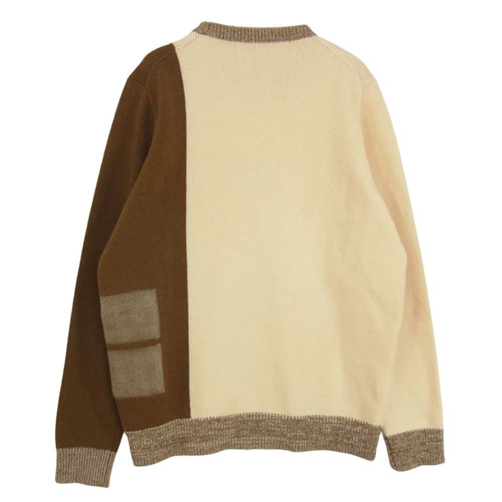STONE ISLAND ストーンアイランド 7315539D2 ロゴ プルオーバー ニット セーター オフホワイト系 L【中古】
