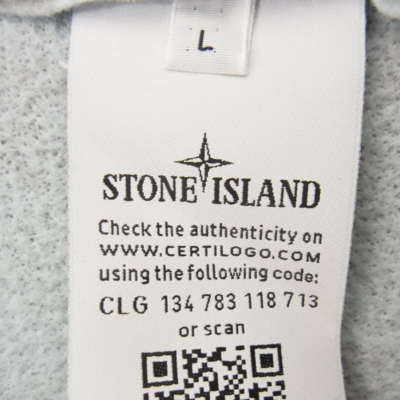 STONE ISLAND ストーンアイランド 7315539D2 ロゴ プルオーバー ニット セーター オフホワイト系 L【中古】