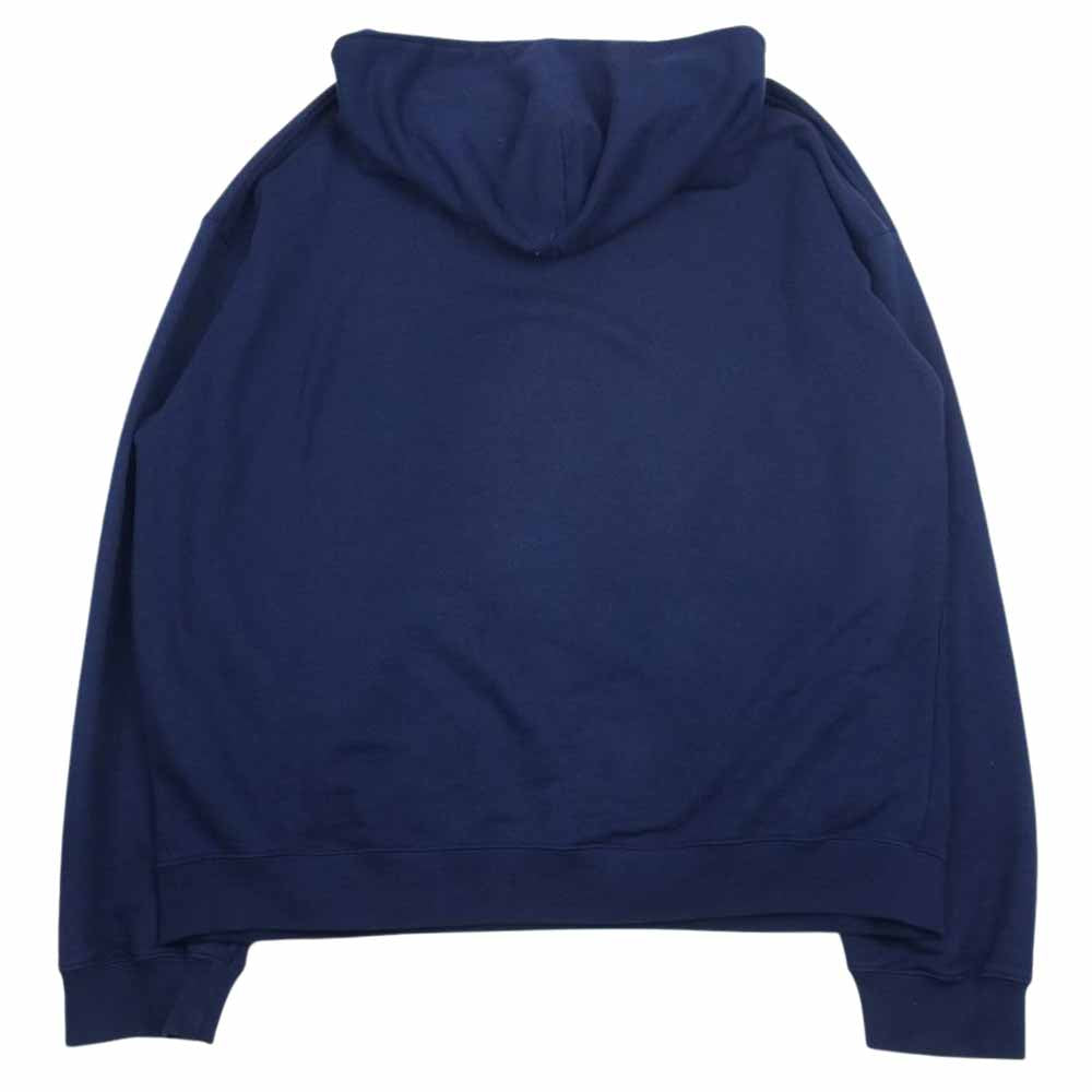 VETEMENTS ヴェトモン 17AW MAH18TR30 Haute Couture Logo Embroidered Hoodie ロゴ エンブロイダリー パーカー ネイビー系 M【中古】