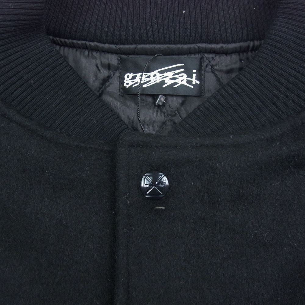 HYSTERIC GLAMOUR ヒステリックグラマー GZ1196 genzai Sagara Stadium Jumper ゲンザイ スタジアムジャンパー スタジャン ブラック系 L【新古品】【未使用】【中古】