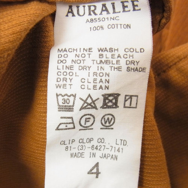 AURALEE オーラリー 18SS A8SS01NC WASHED COURDUROY SHIRTS JACKET