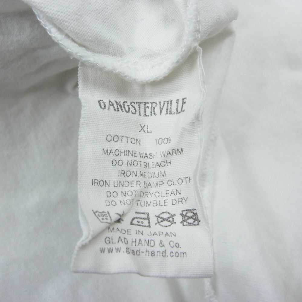 GANGSTERVILLE ギャングスタービル 7部丈 シャツ ラグラン スリーブ ホワイト系 XL【中古】