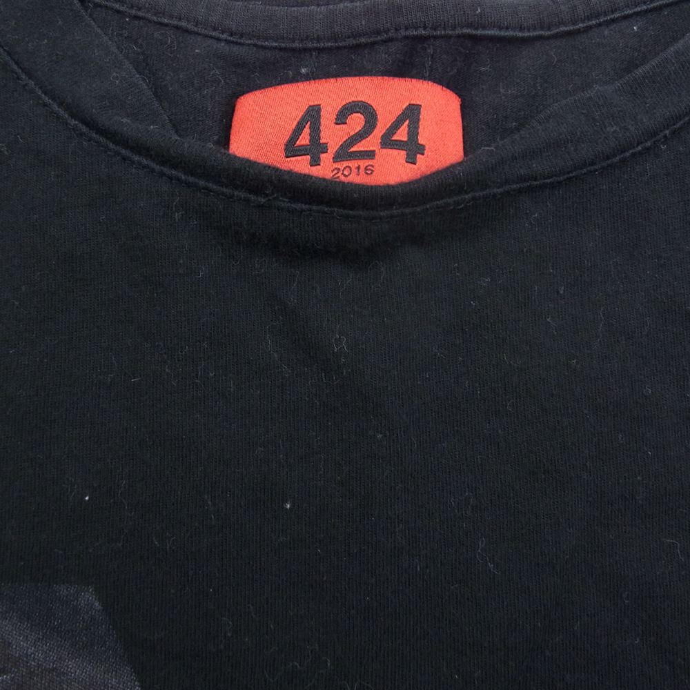 フォートゥーフォー プリント Ｔシャツ ブラック系 S【中古】