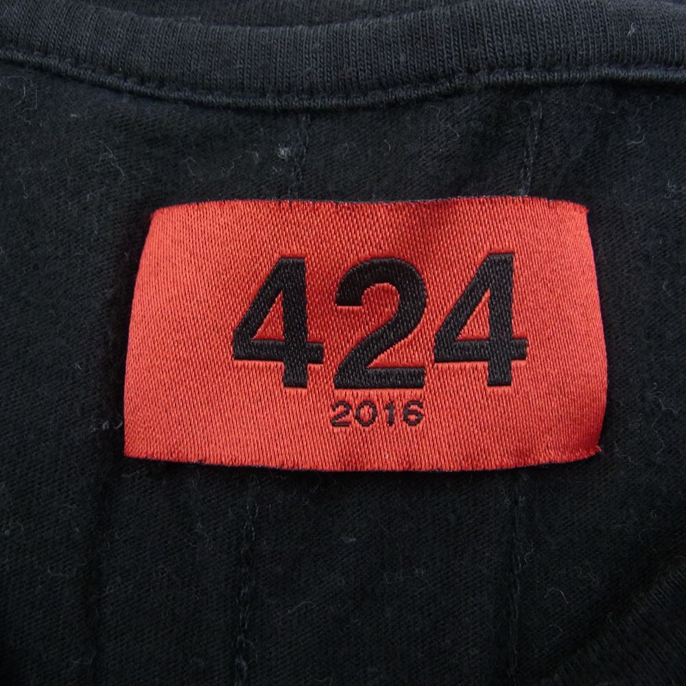 フォートゥーフォー プリント Ｔシャツ ブラック系 S【中古】