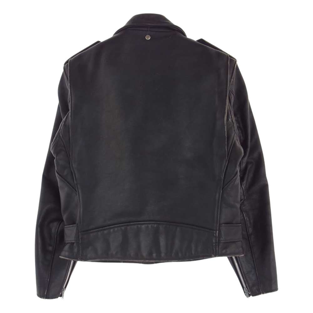 schott ショット ヴィンテージ 80s 90s バイカータグ レザー ダブル ライダース ジャケット  ブラック系 40【中古】