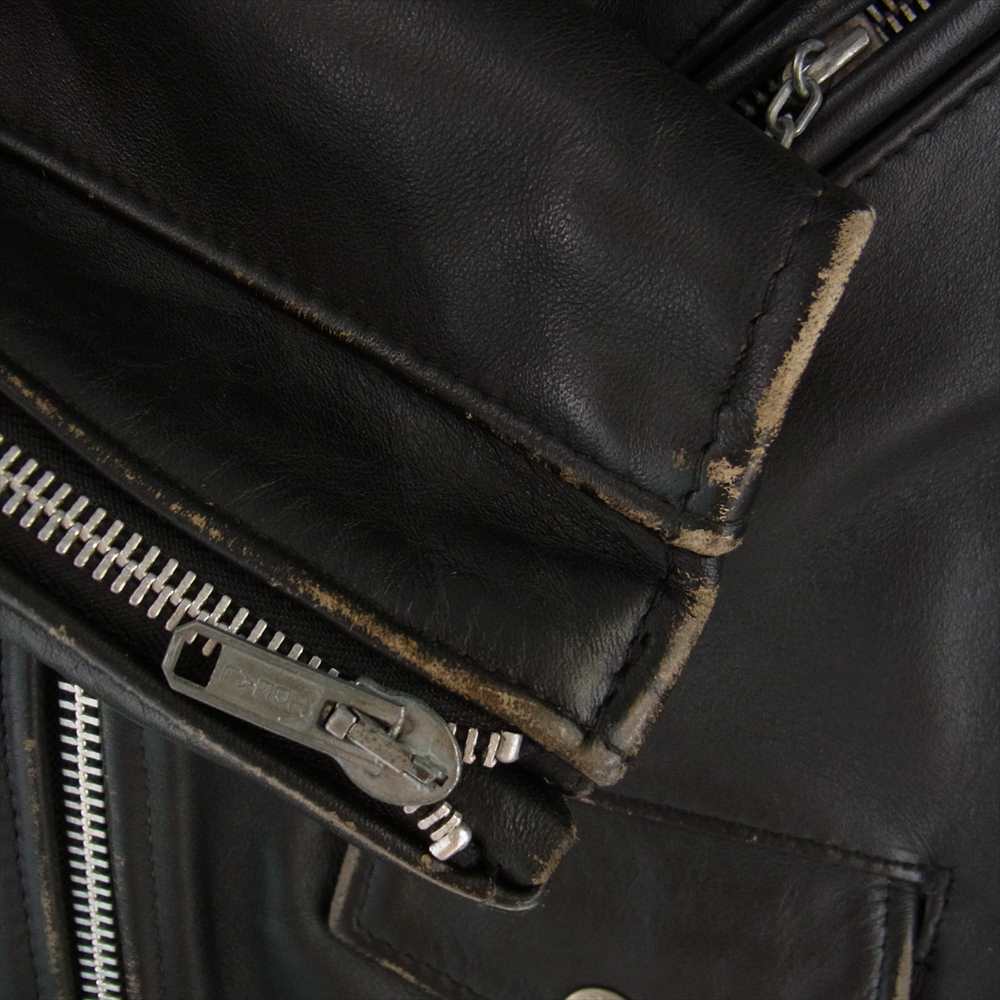 schott ショット ヴィンテージ 80s 90s バイカータグ レザー ダブル ライダース ジャケット  ブラック系 40【中古】