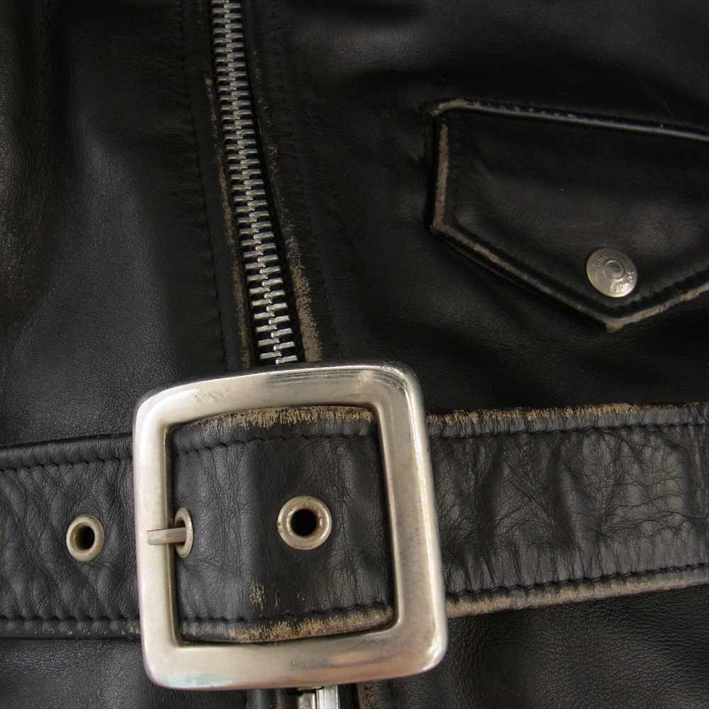 schott ショット ヴィンテージ 80s 90s バイカータグ レザー ダブル ライダース ジャケット  ブラック系 40【中古】