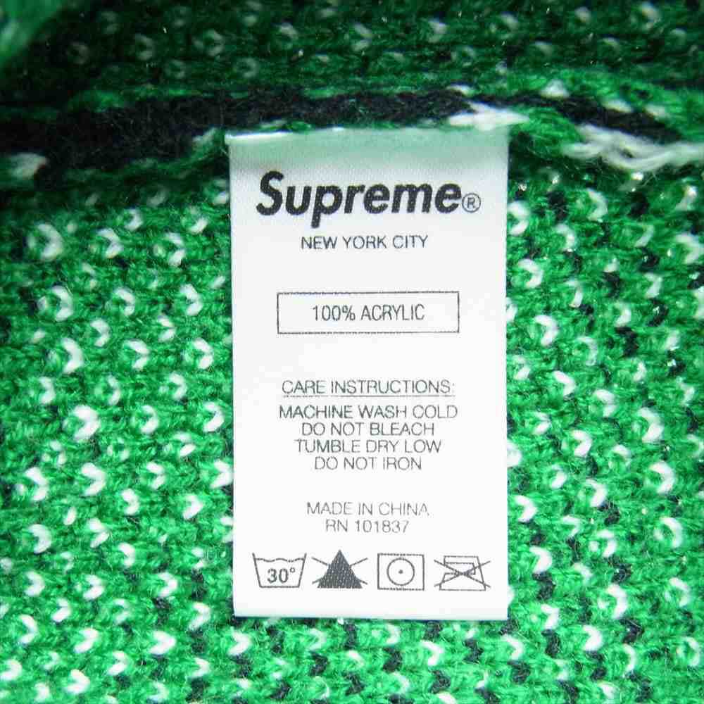 Supreme シュプリーム 21SS Street Signs Sweater ロゴ セーター ニット グリーン系 M【極上美品】【中古】
