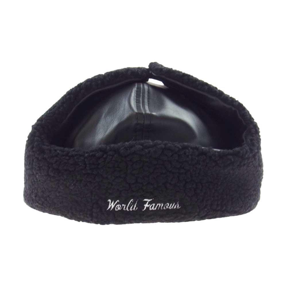 Supreme シュプリーム 22AW Leather Earflap Box Logo New Era ニューエラ レザー ボックス ロゴ ボア キャップ ブラック系【新古品】【未使用】【中古】