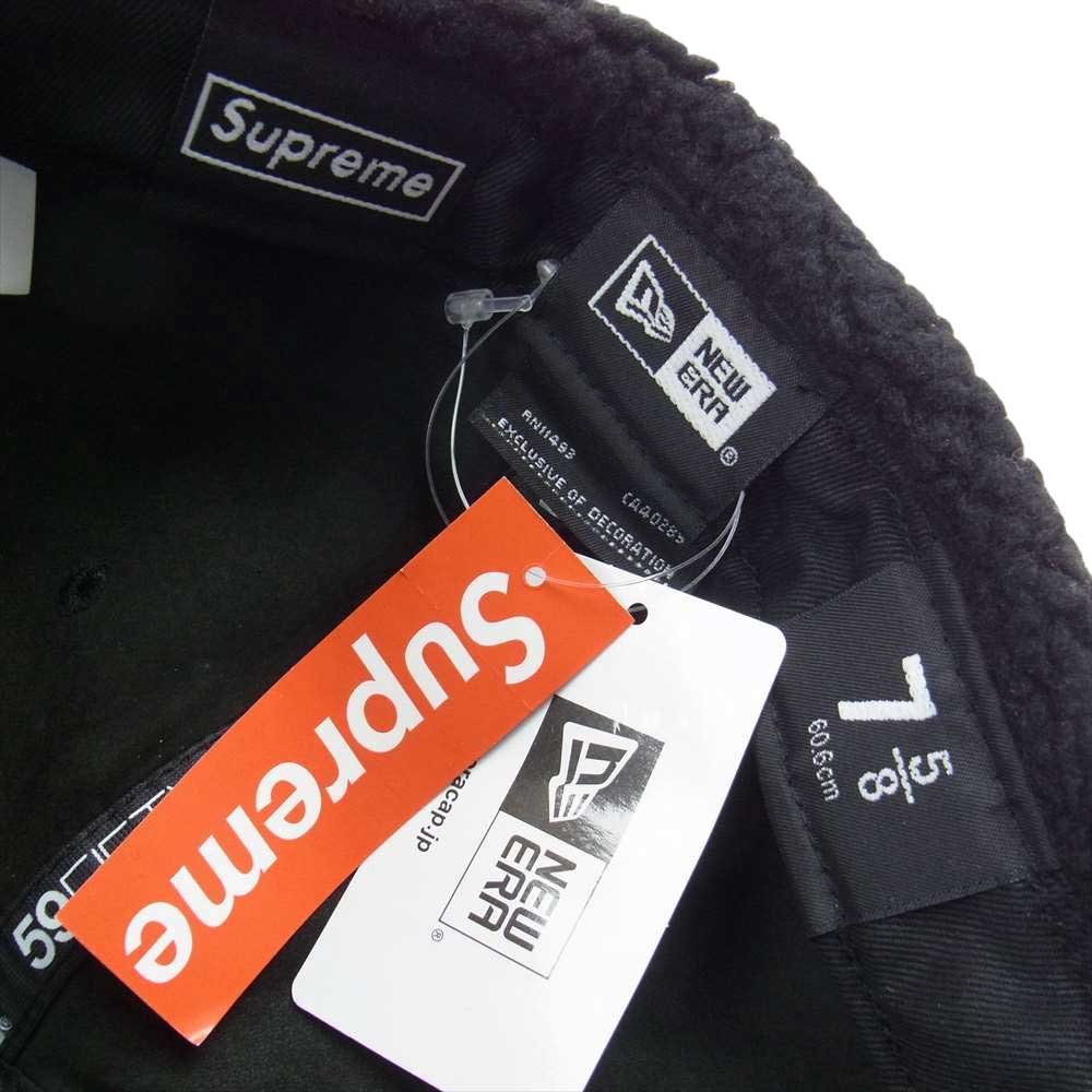 Supreme シュプリーム 22AW Leather Earflap Box Logo New Era ニューエラ レザー ボックス ロゴ ボア キャップ ブラック系【新古品】【未使用】【中古】