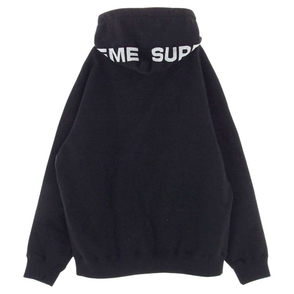 Supreme シュプリーム 20SS Metallic Rib Hooded Sweatshirt メタリック リブ パーカー ブラック系 M【中古】