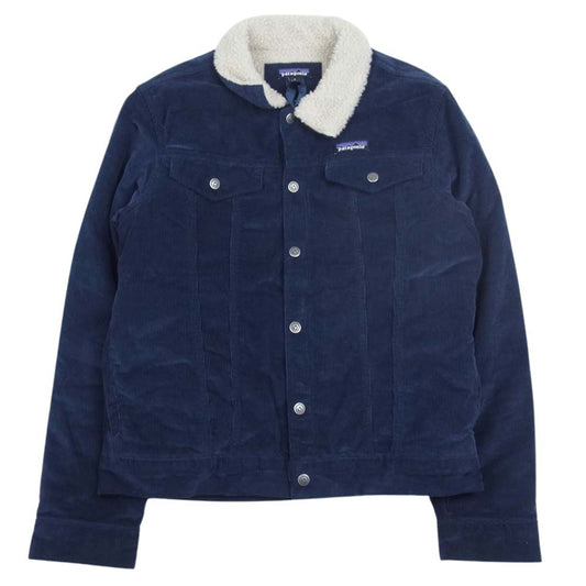 patagonia パタゴニア 26520 Pile Lined Trucker Jacket パイル ラインド トラッカー ボア ジャケット ネイビー系 S【中古】