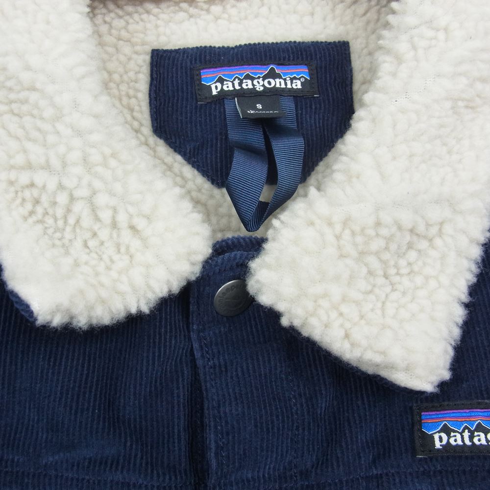 patagonia パタゴニア 26520 Pile Lined Trucker Jacket パイル ラインド トラッカー ボア ジャケット ネイビー系 S【中古】
