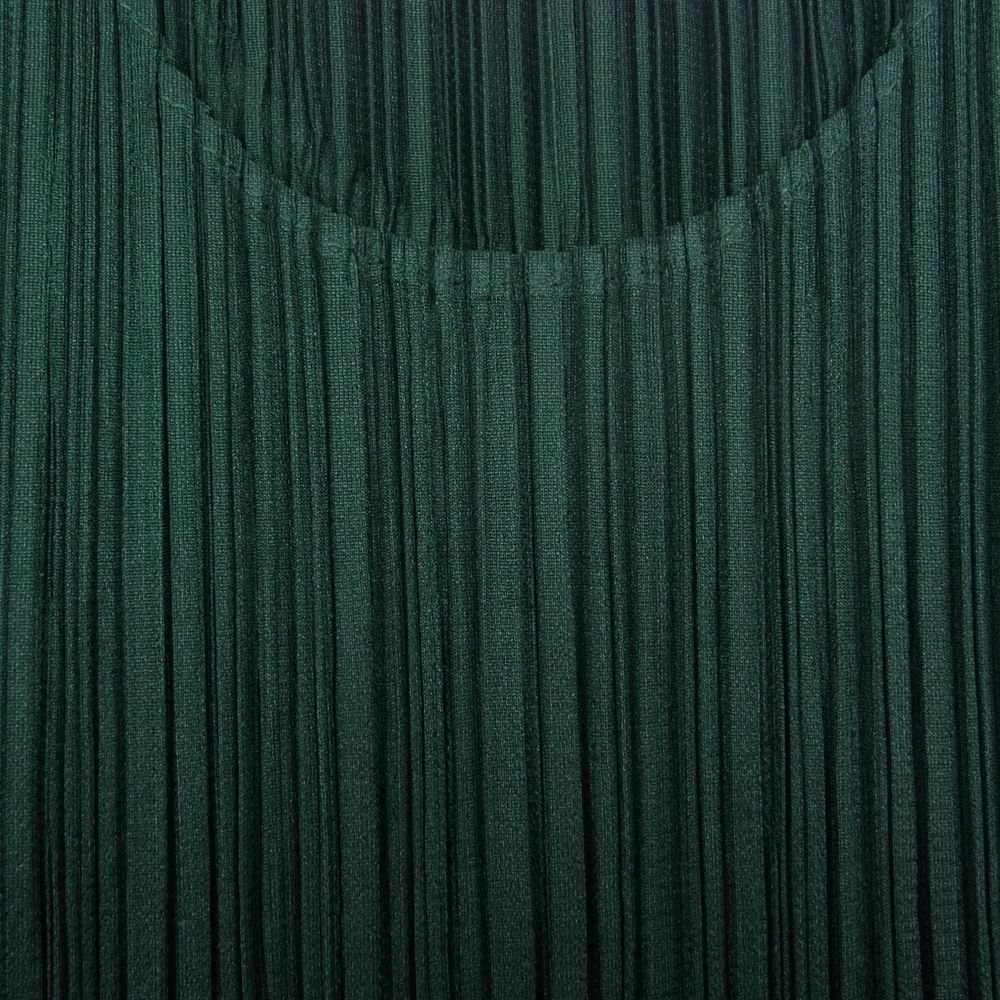 PLEATS PLEASE プリーツプリーズ イッセイミヤケ PP01-JK184 プリーツ加工 カットソー 半袖 グリーン グリーン系 3【中古】