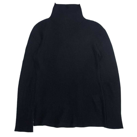 ミー イッセイミヤケ M155KJ001 プリーツ加工 ボックスプリーツ ボトルネック カットソー  長袖 ブラック  ブラック系【中古】