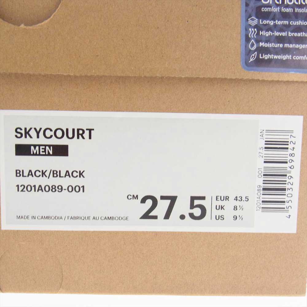 asics アシックス 1201A089-001 SKYCOURT スカイコート ローカット スニーカー  ブラック系 27.5cm【中古】