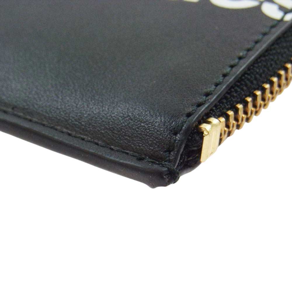 COMME des GARCONS コムデギャルソン SA3100HL Huge Logo Wallet ロゴ Lファスナー ミニウォレット コンパクト財布  ブラック系【美品】【中古】