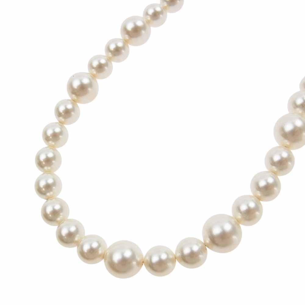 CHANEL シャネル A17P ココマーク パール ロング ネックレス ホワイト系【中古】