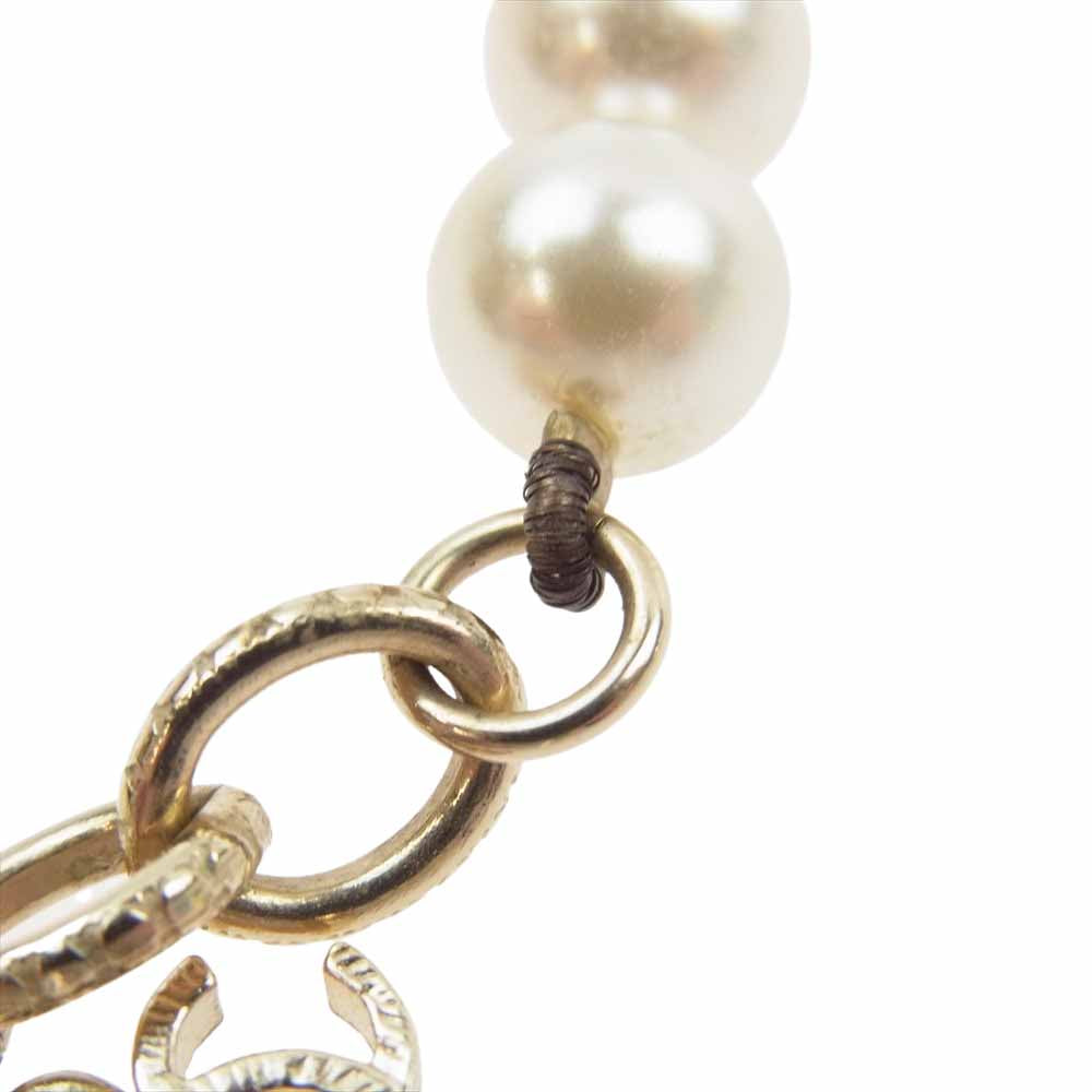 CHANEL シャネル A17P ココマーク パール ロング ネックレス ホワイト系【中古】