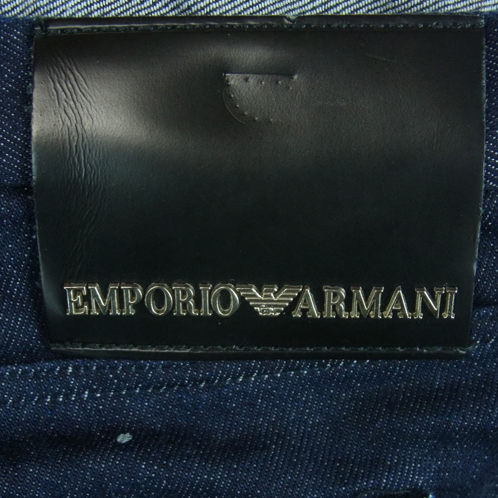 Emporio Armani エンポリオ・アルマーニ 3G1J00 1D2YZ J00 Gold Series ゴールド シリーズ ペイント デニム パンツ イタリア製 インディゴブルー系 34【美品】【中古】
