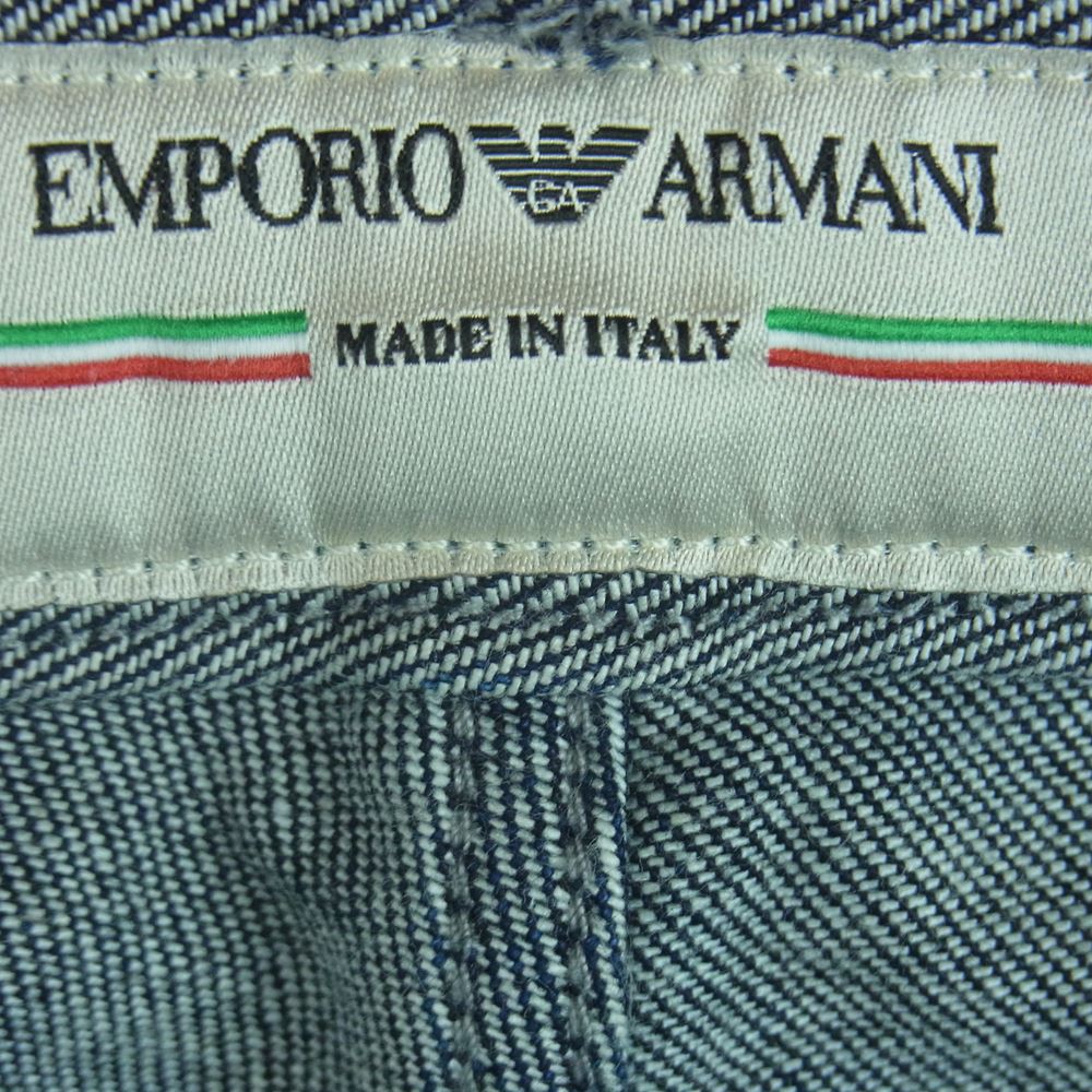Emporio Armani エンポリオ・アルマーニ 3G1J00 1D2YZ J00 Gold Series ゴールド シリーズ ペイント デニム パンツ イタリア製 インディゴブルー系 34【美品】【中古】