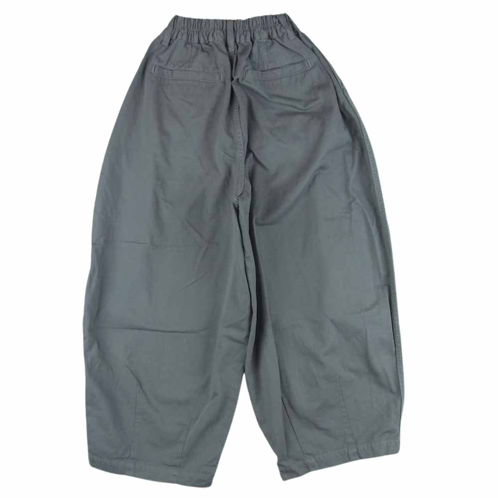 ハーベスティ CIRCUS PANTS サーカス ワイド パンツ コットン 日本製 グレー系 1【中古】