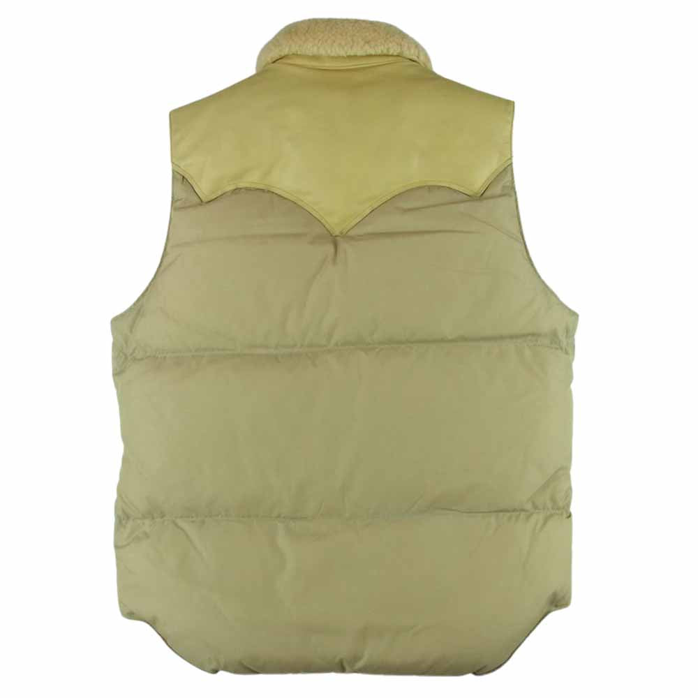 ロッキーマウンテンフェザーベッド 450-512-02 Christy Vest クリスティ レザー切替 ダウン ベスト ベージュ系 38【中古】